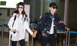 Phạm Băng Băng và người yêu Lý Thần nắm tay không rời ở sân bay