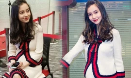 Angelababy tươi tắn rạng ngời, khoe bụng bầu 7 tháng