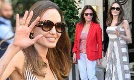 Angelina Jolie quá xinh đẹp quyến rũ trên đường phố Paris
