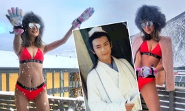 Vợ tài tử ‘Thiên long bát bộ’ diện bikini ở Bắc Cực -10°C