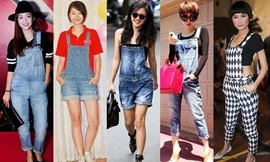 Trẻ trung với quần yếm