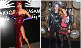 Alessandra Ambrosio diện váy xẻ cực cao ở tiệc Halloween
