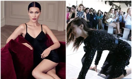 Đi giày cao lênh khênh, Bella Hadid ngã nhào trên sàn catwalk