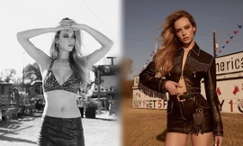 'Chân dài' người Mỹ Hannah Ferguson phóng khoáng gợi tình