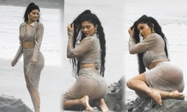 Hậu trường chụp ảnh quá đỗi gợi cảm của em gái Kim Kardashian