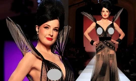 Vũ nữ thoát y Dita Von Teese rực lửa trên sàn diễn