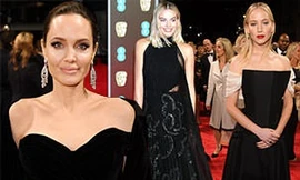 Angelina lộng lẫy ‘thống lĩnh’ dàn mỹ nhân thảm đỏ ‘Oscar Anh quốc'