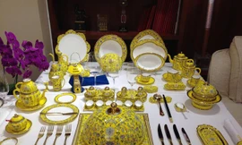 Bát đĩa xa xỉ trong quốc yến ở Trung Quốc 