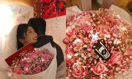 Cô gái 24 tuổi cầu hôn bạn trai với sổ đỏ và chìa khóa BMW