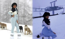 Bạn gái Ronaldo mặc bó sát hóa thân thành 'nữ hoàng băng giá'