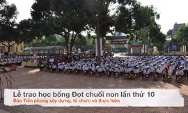Toàn cảnh lễ trao học bổng 'Đọt chuối non' lần thứ 10
