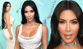 Kim Kardashian váy hở táo bạo, ngực đầy quyến rũ
