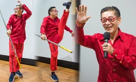 'Tôn Ngộ Không' Lục Tiểu Linh Đồng phong độ, múa võ khỉ ở tuổi 60