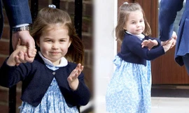 Công chúa 3 tuổi Charlotte cực dễ thương khi vào thăm em trai mới sinh