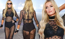 Paris Hilton trình diễn nội y xuyên thấu táo bạo ở Ý