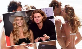 Tình cũ tài tử Titanic âu yếm bạn trai mới trên biển