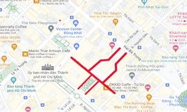 Cấm xe các đoạn đường quanh Nhà hát TPHCM vào sáng cuối tuần 