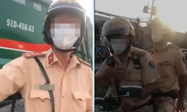 Xác minh clip CSGT hất tay làm rơi điện thoại của người vi phạm 