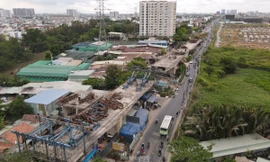 Xây dựng đường tạm, tổ chức thi công cầu Nam Lý theo 2 giai đoạn