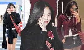 Jennie diện trang phục hơn nửa tỷ đồng ra sân bay tới dự Paris Fashion Week