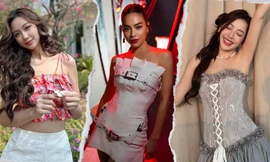 Hoa hậu Kỳ Duyên, Bảo Ngọc chuộng váy 2 dây, áo quây khoe eo thon