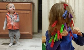 trò đùa tinh nghịch của trẻ nhỏ