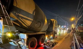 Trung úy CSGT bị xe bồn cán tử vong