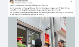 Thực hư thông tin ca sĩ Vy Oanh tới trụ sở công an theo giấy triệu tập 