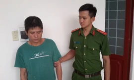 Đối tượng Anh tại cơ quan công an 