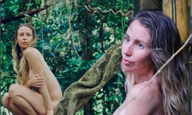 Hot girl Úc bỏ phố thị vào rừng khỏa thân sống