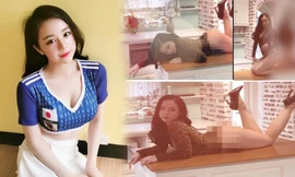 Hot girl 'Nóng cùng World Cup' bị chỉ trích vì clip nhún nhảy phản cảm trên bàn