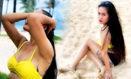 Xinh 'tiểu tam' của 'Về nhà đi con' gợi cảm với áo tắm cùng loạt hình xăm khủng