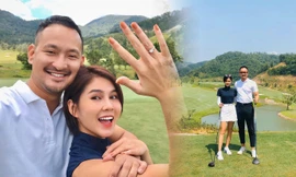 Điều ít biết về hôn phu cao như tài tử, là giám đốc học viện golf của MC Thu Hoài