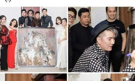 Lệ Quyên, Đàm Vĩnh Hưng ký tên lên tranh, các hoạ sĩ phẫn nộ