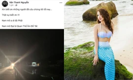 Vân Hugo gặp tai nạn vì ô tô bị mất lái trong đêm