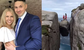 Lạnh người màn cầu hôn của cặp đôi chênh vênh giữa vực sâu