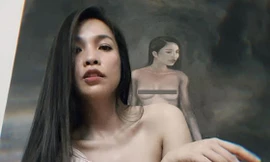 Hiền Thục táo bạo khoe tranh khỏa thân, phô vòng 1 tròn đầy