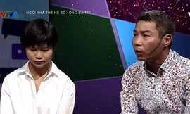 Công Lý và con gái Nguyễn Công Thục Anh tại chương trình