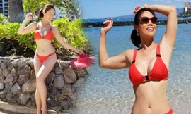 Hồ Lệ Thu gây 'sốt' với ảnh bikini khoe body 'bốc lửa' ở tuổi U50