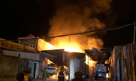 Hiện trường vụ cháy.