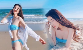 Cao Thái Hà khoe vòng 1 nóng bỏng với bikini sau ồn ào hút thuốc lá 