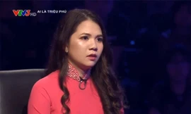 Chị Quỳnh Như, người chơi trong chương trình 'Ai là triệu phú' phát sóng tối 7/5.