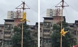 Clip: Tôn Ngộ Không ngã cắm đầu xuống đất từ độ cao 10m