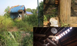 Cảnh tan hoang, rậm rạp của một số công trình tại làng Văn hóa - Du lịch các dân tộc