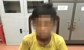 Điểu Long tại thời điểm bị công an tạm giữ. Ảnh: T. N.