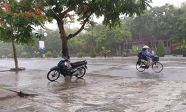 Hải Phòng có mưa, trời âm u (Ảnh: Duy Minh),