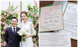 Vì sao thiệp cưới của Đàm Thu Trang và Cường Đô La gây tranh cãi?