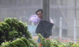 Sóng to gió lớn tấn công Trung Quốc trong bão Hato