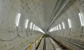 Đường hầm metro trong lòng đất đang dần thành hình
