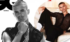 Con trai thứ nhà Beckham cạo đầu, nuôi ria mép đầy khác lạ trên bìa tạp chí thời trang
